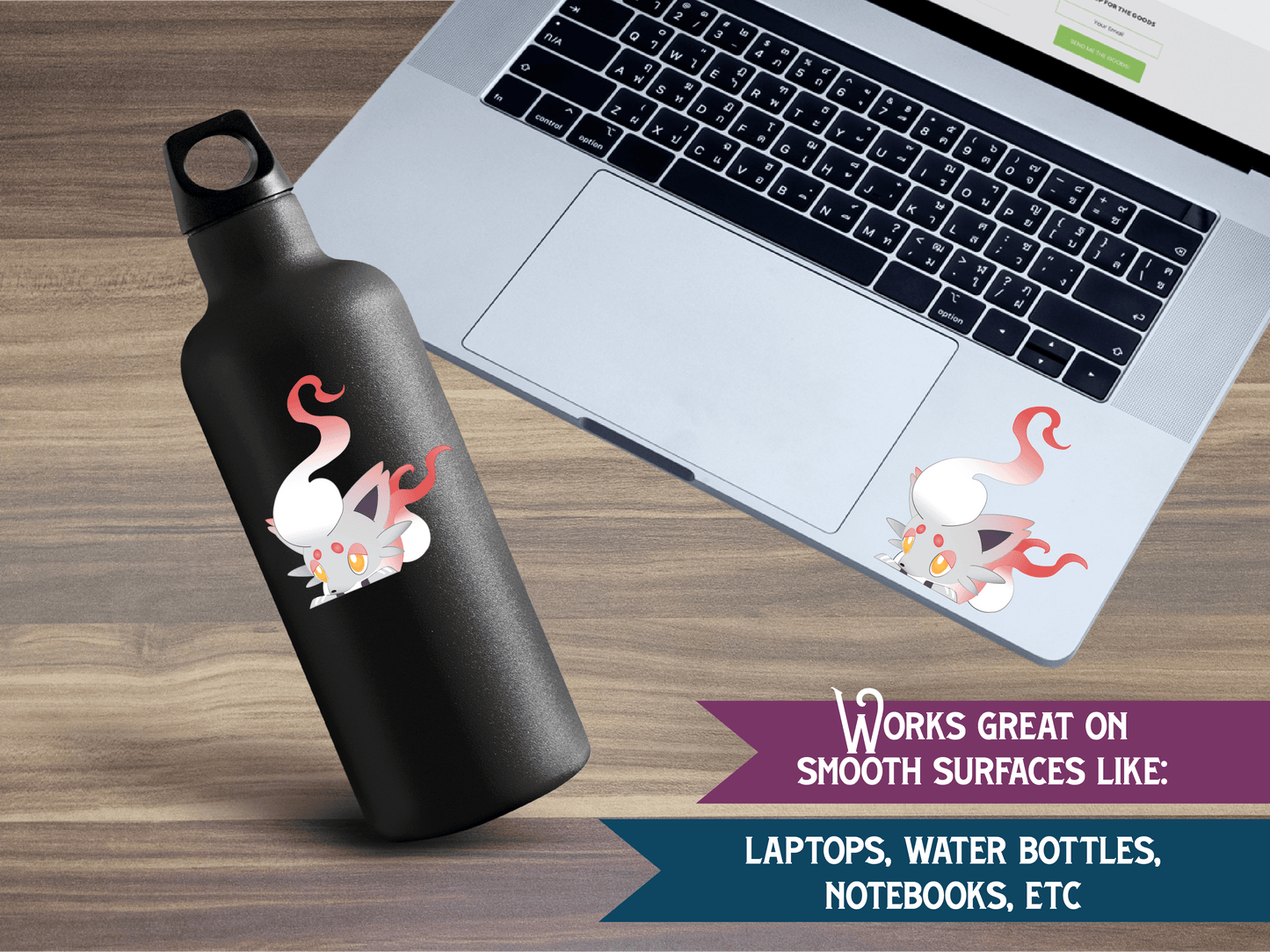 Hisuian Zorua Pokemon Peeker Sticker Decal