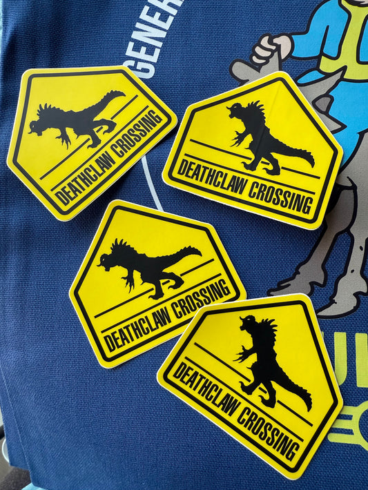 Deathclaw Crossing (Clean) — 3" Matte Vinyl Sticker