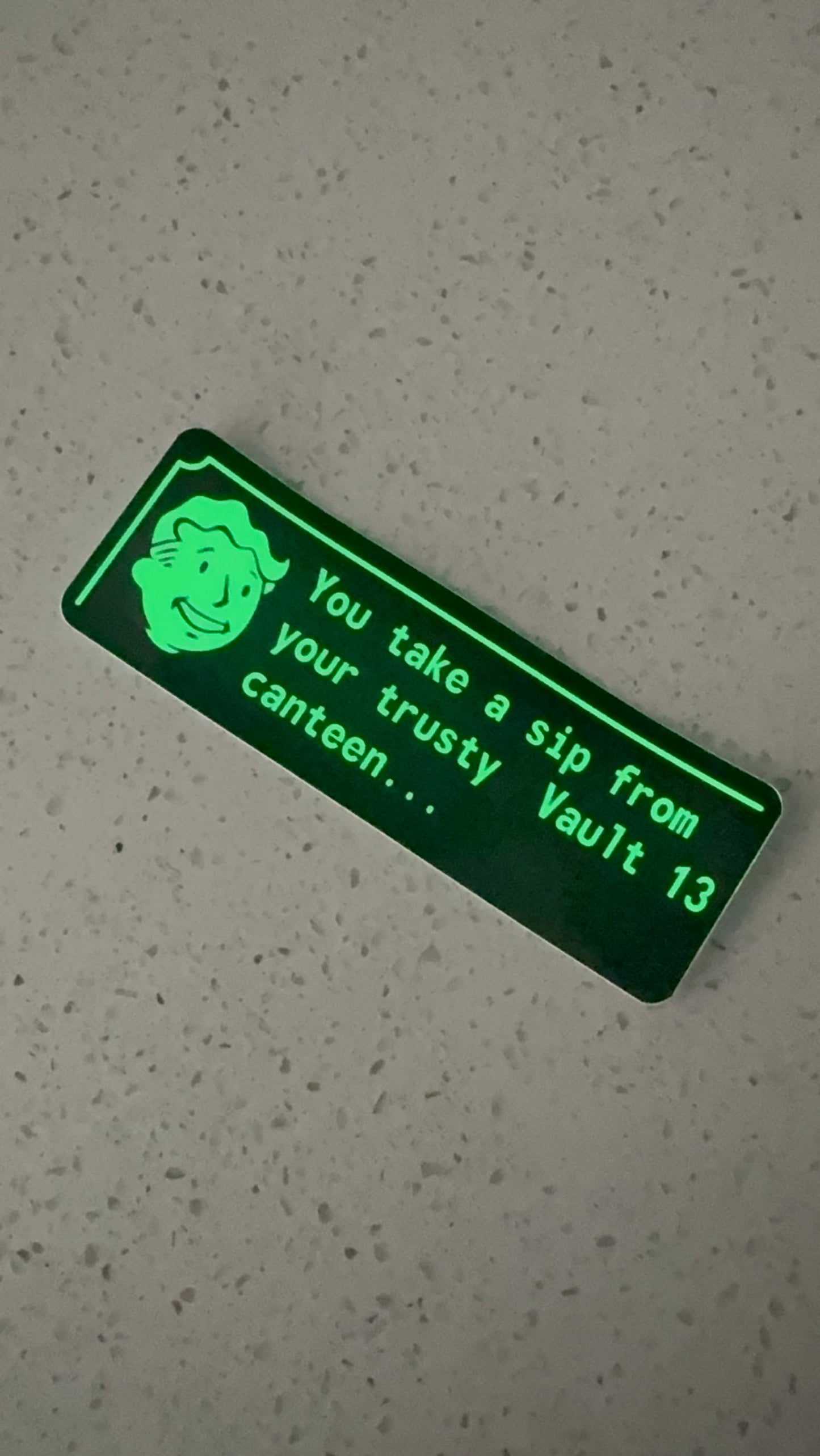Vault 13 Canteen (Clow-In-The-Dark) — 3" Gloss Vinyl Sticker