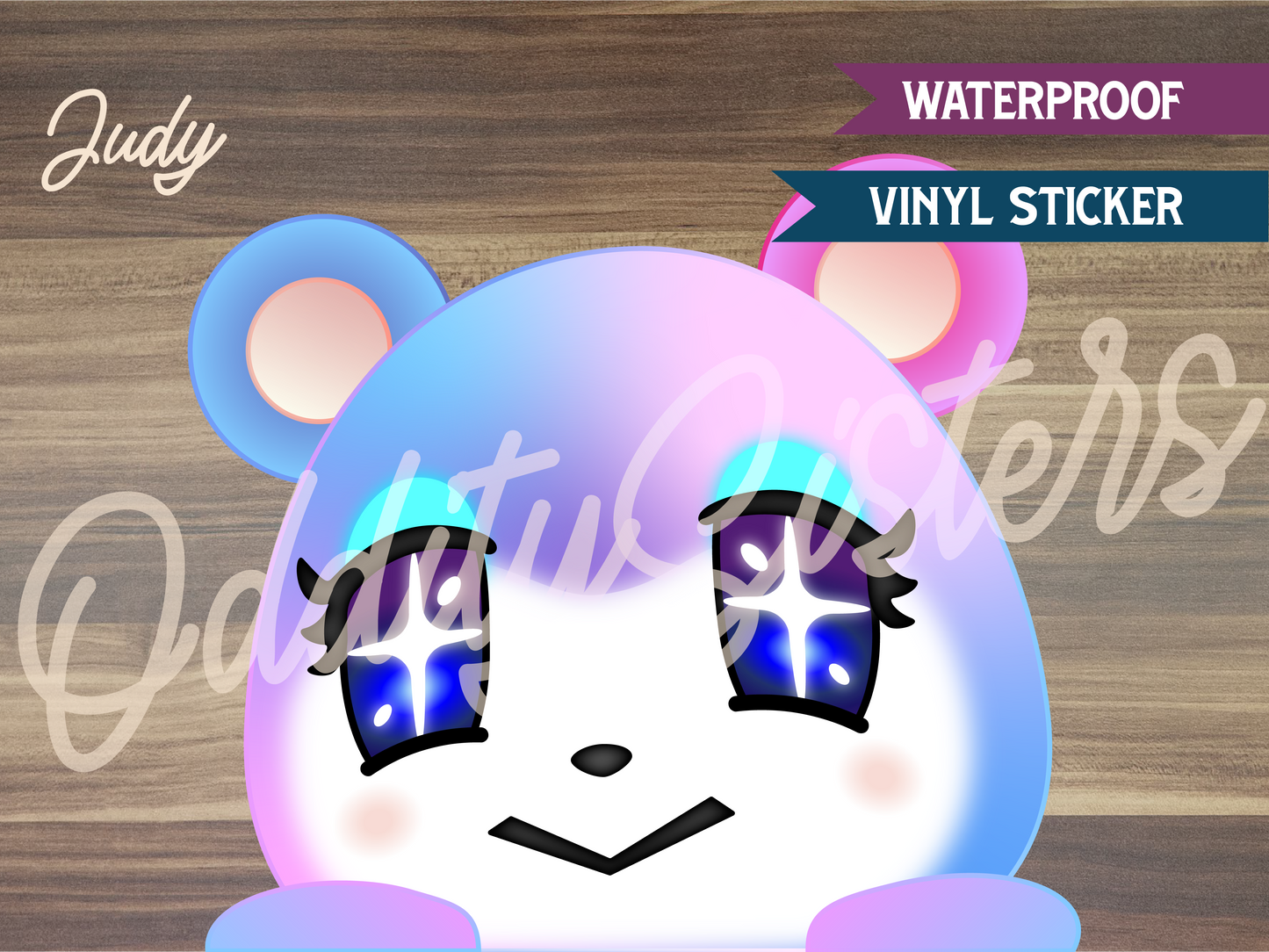 Judy ACNH Peeker Sticker Decal