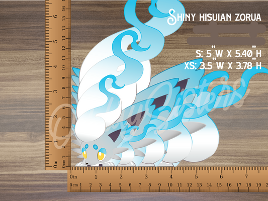 Shiny Hisuian Zorua Pokemon Peeker Sticker Decal