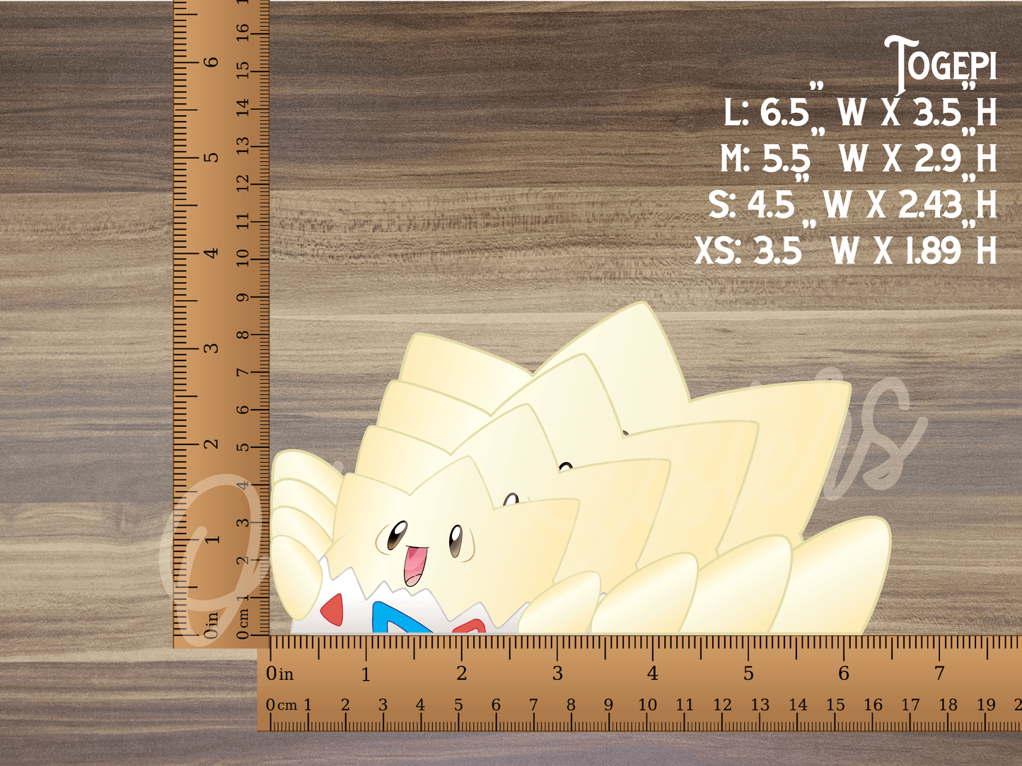 a ruler with a drawing of a bird on it