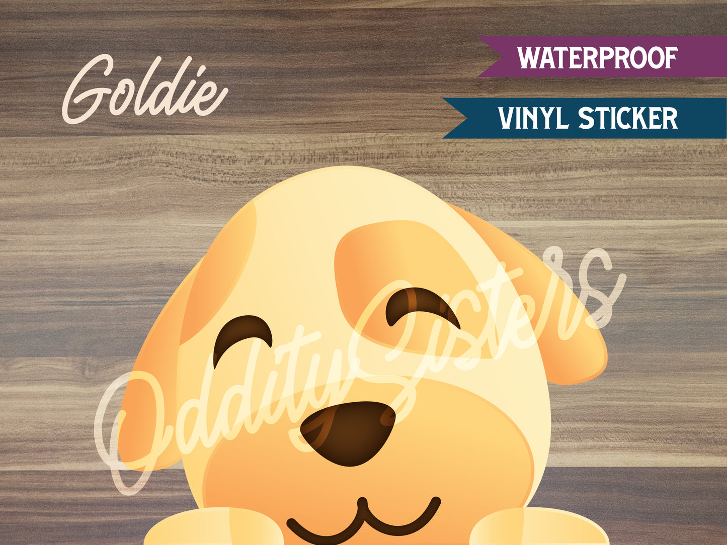 Goldie ACNH Peeker Sticker Decal