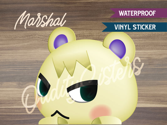 Marshal ACNH Peeker Sticker Decal