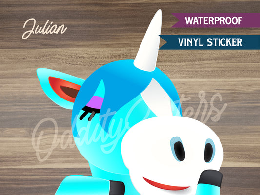 Julian ACNH Peeker Sticker Decal