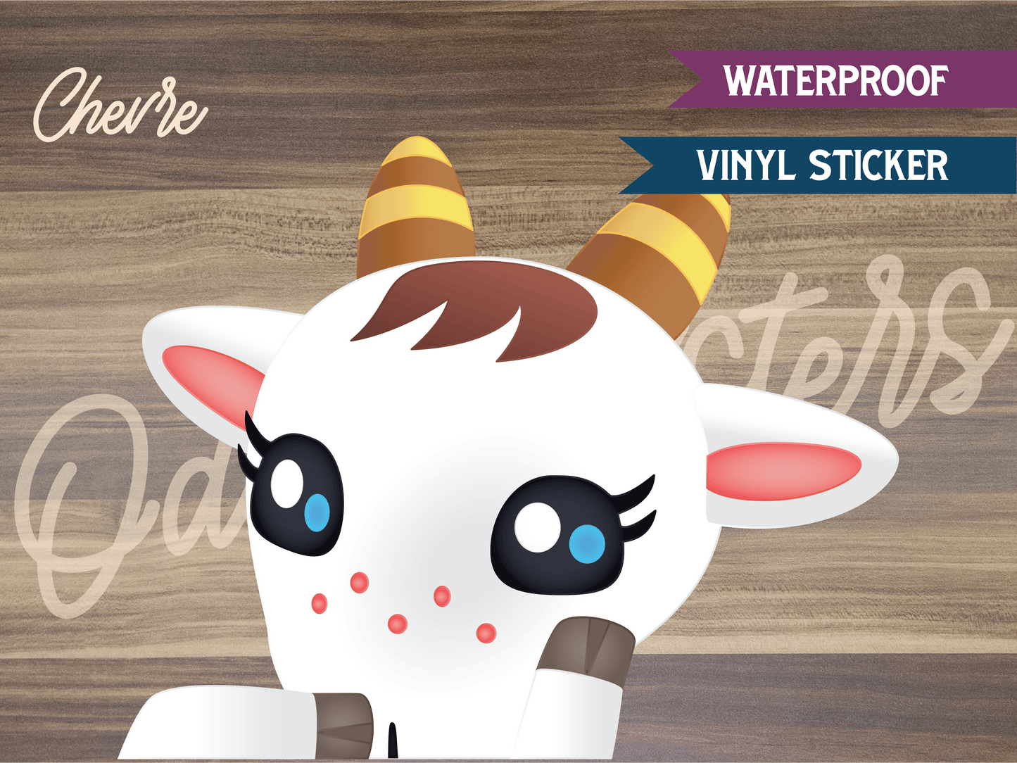 Chevre ACNH Peeker Sticker Decal