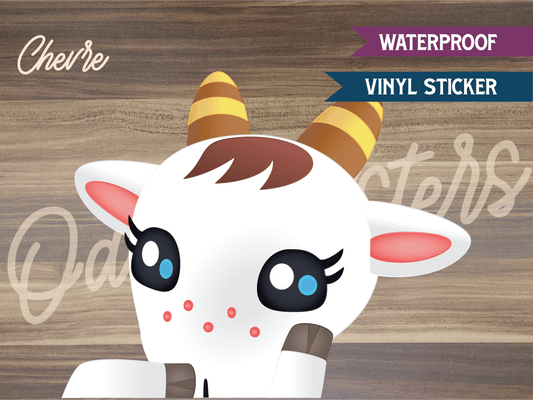 Chevre ACNH Peeker Sticker Decal