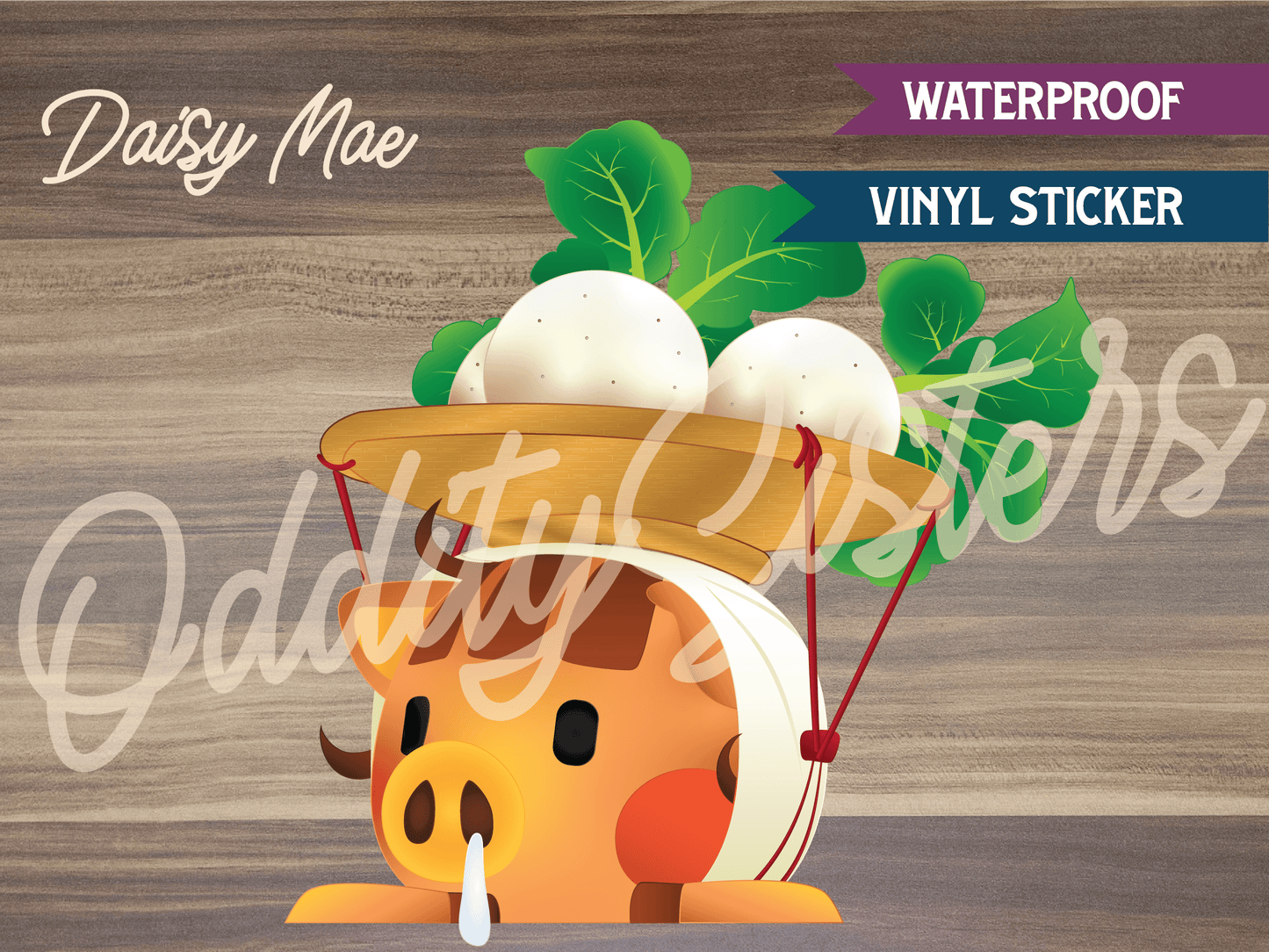 Daisy Mae ACNH Peeker Sticker Decal