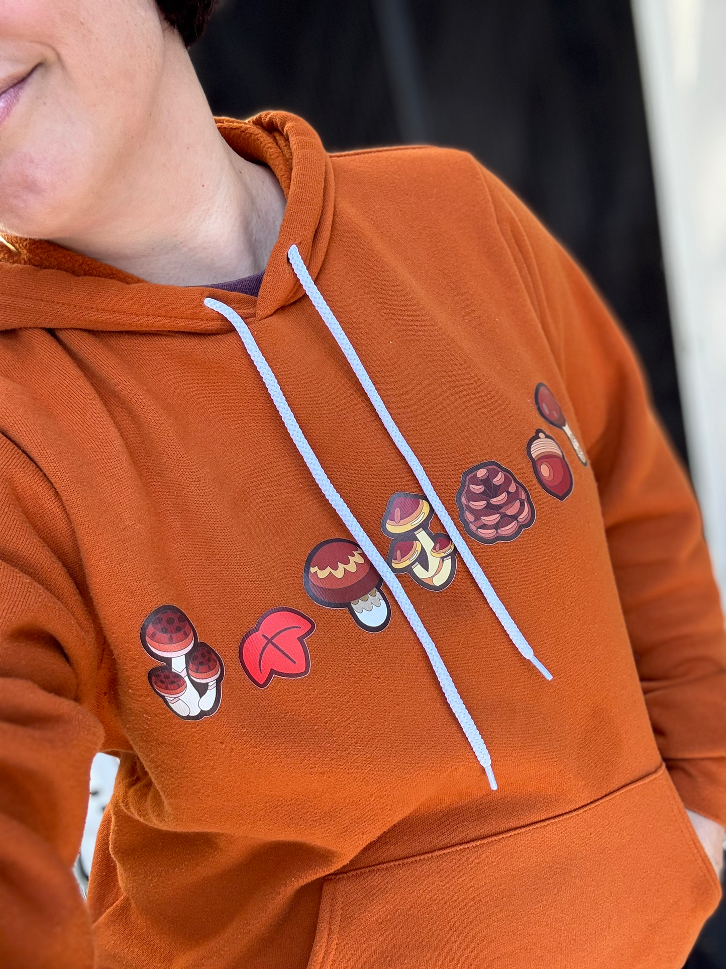 Autumn Mushrooms Animal Crossing Pullover Hoodie