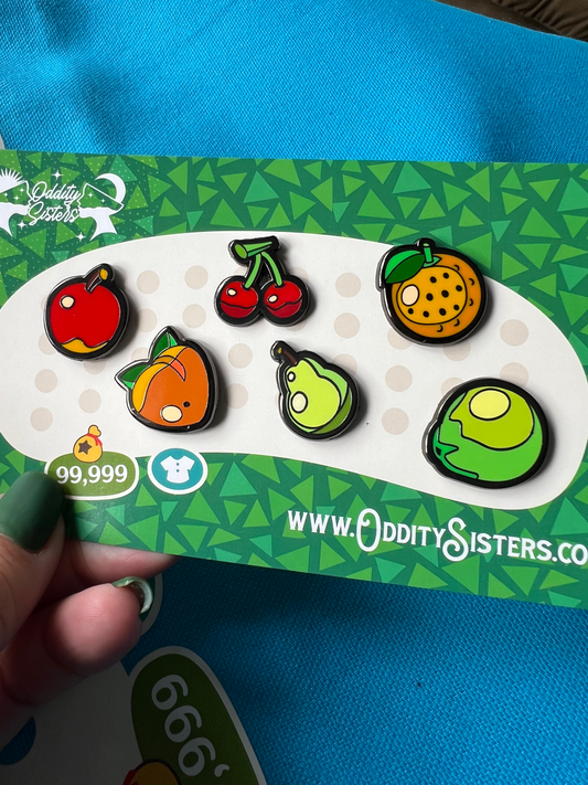 Fruit Island Enamel Pins – Set of 6