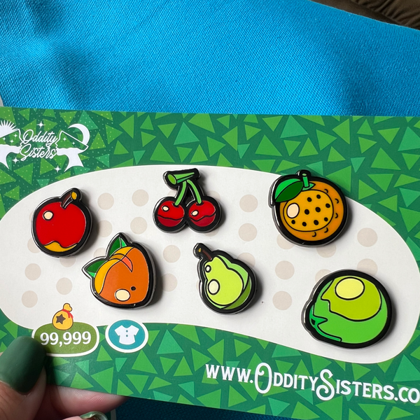 Fruit Island Enamel Pins – Set of 6