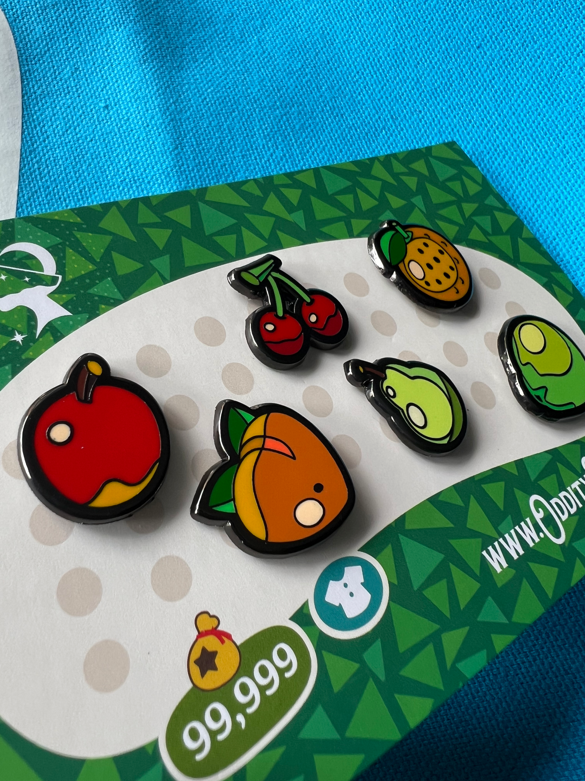 Fruit Island Enamel Pins – Set of 6