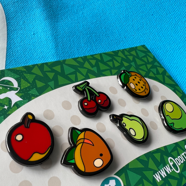 Fruit Island Enamel Pins – Set of 6