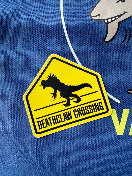 Deathclaw Crossing (Clean) — 3" Matte Vinyl Sticker