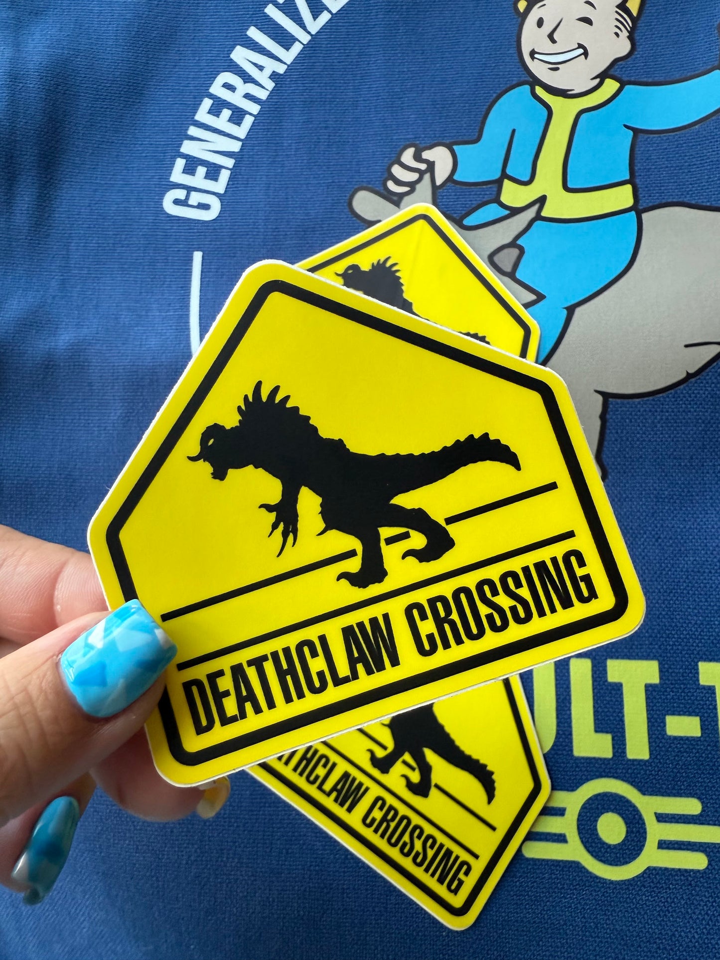 Deathclaw Crossing (Clean) — 3" Matte Vinyl Sticker