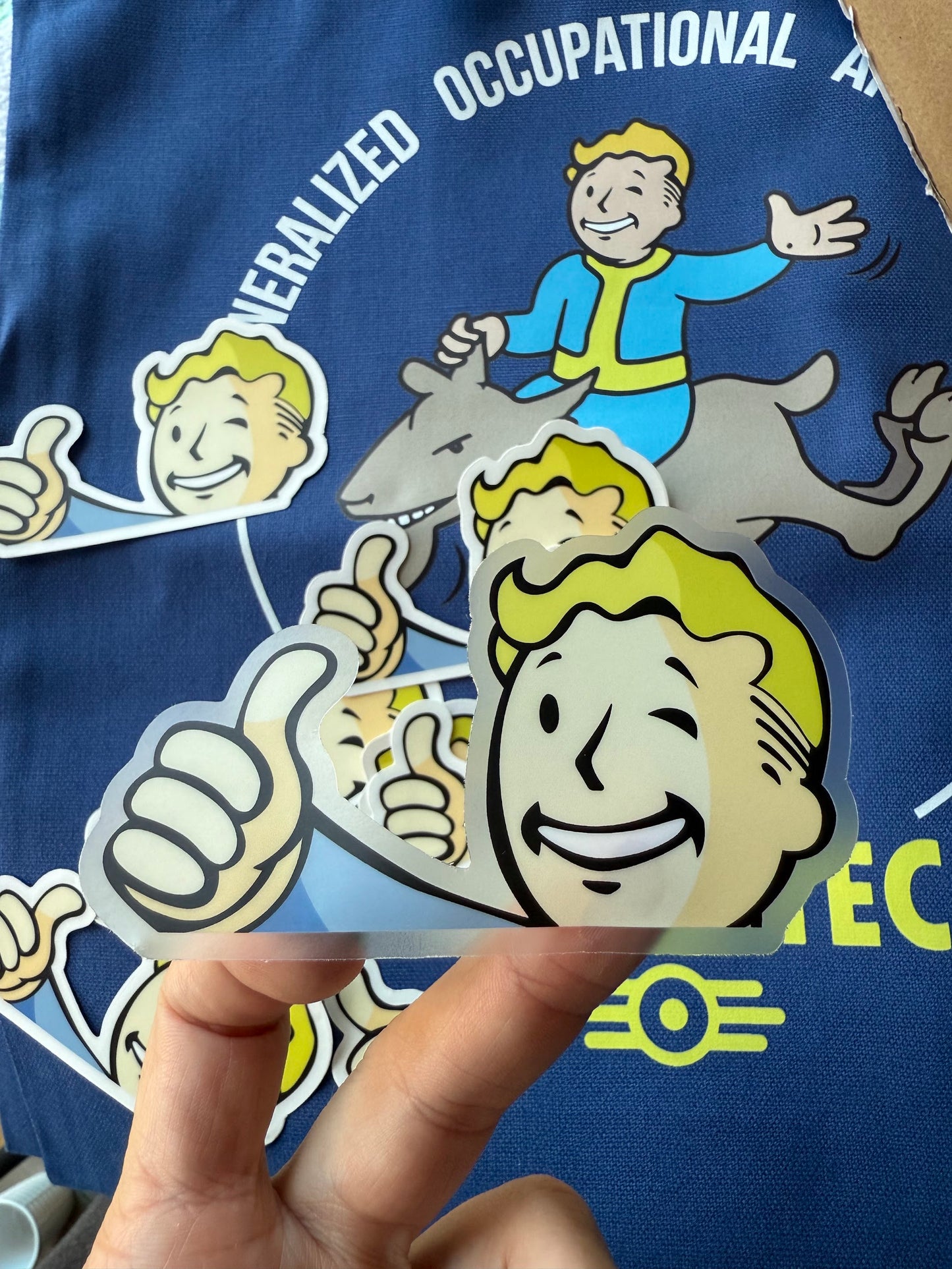 Thumbs Up Vault Boy — 3" Matte Clear Vinyl Sticker