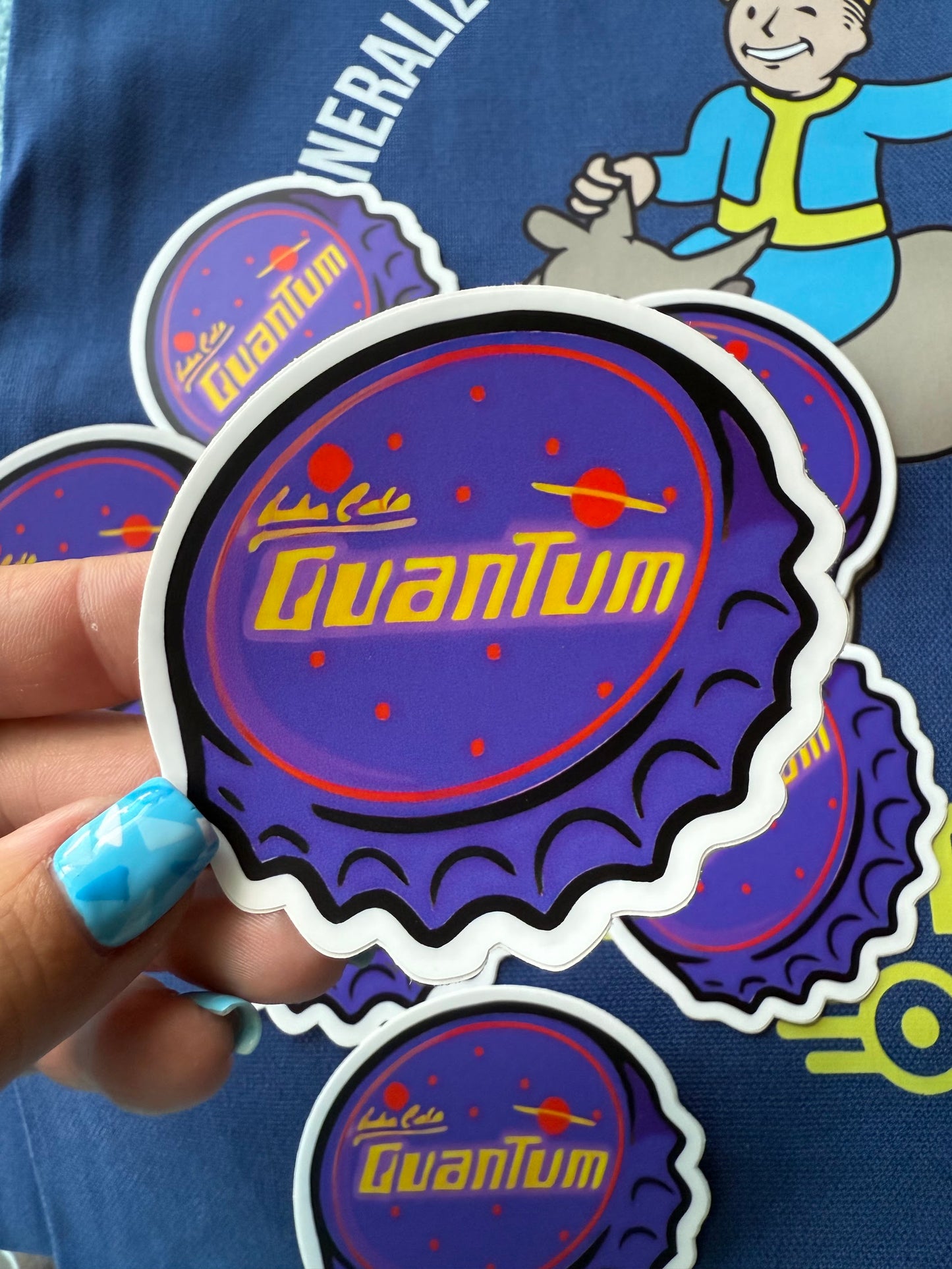 Nuka Cola Quantum Cap — 3" Matte Vinyl Sticker