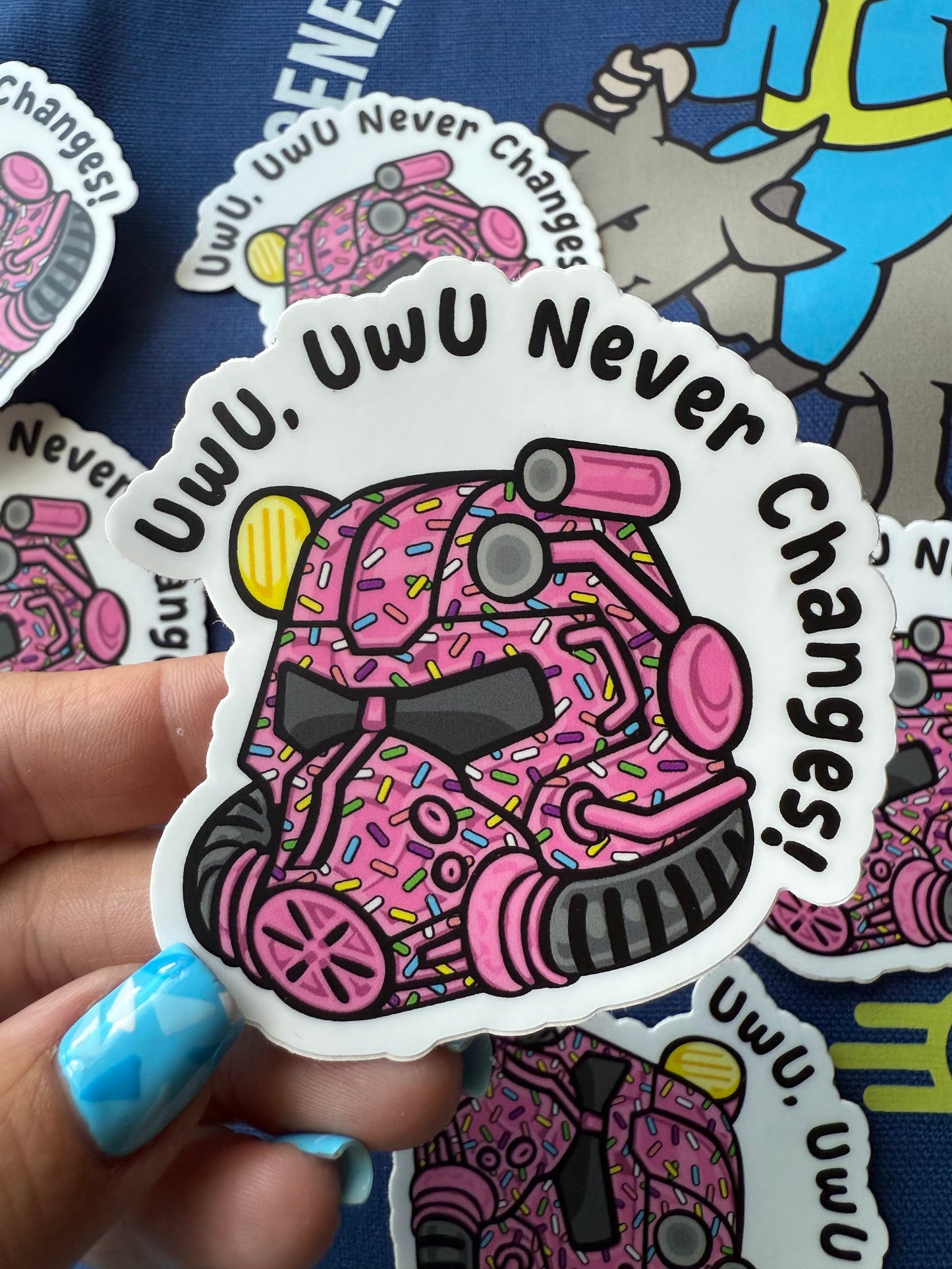 UwU, UwU Never Changes — 3" Matte Vinyl Sticker