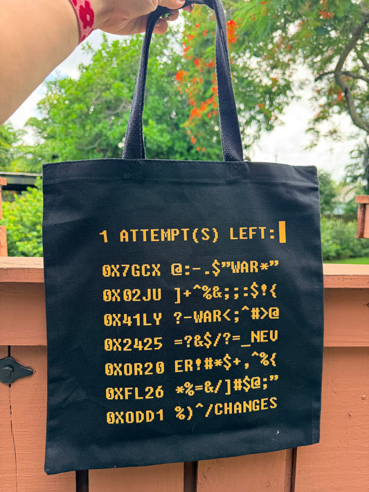 Terminal Hacking (Amber) Canvas Tote Bag