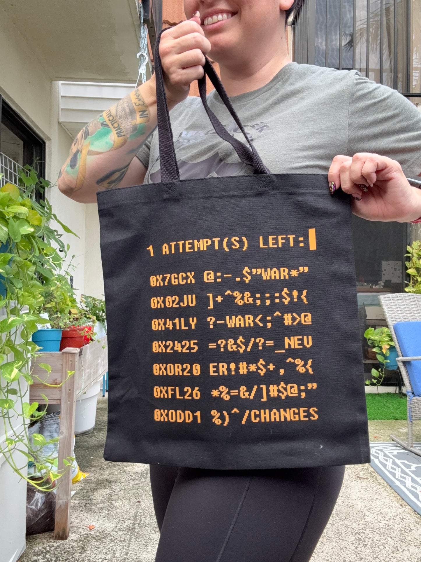 Terminal Hacking (Amber) Canvas Tote Bag