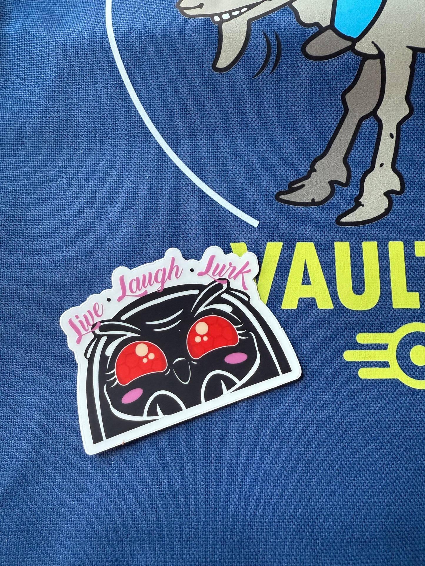 Live. Laugh. Lurk Mothman — 3" Matte Clear Vinyl Sticker