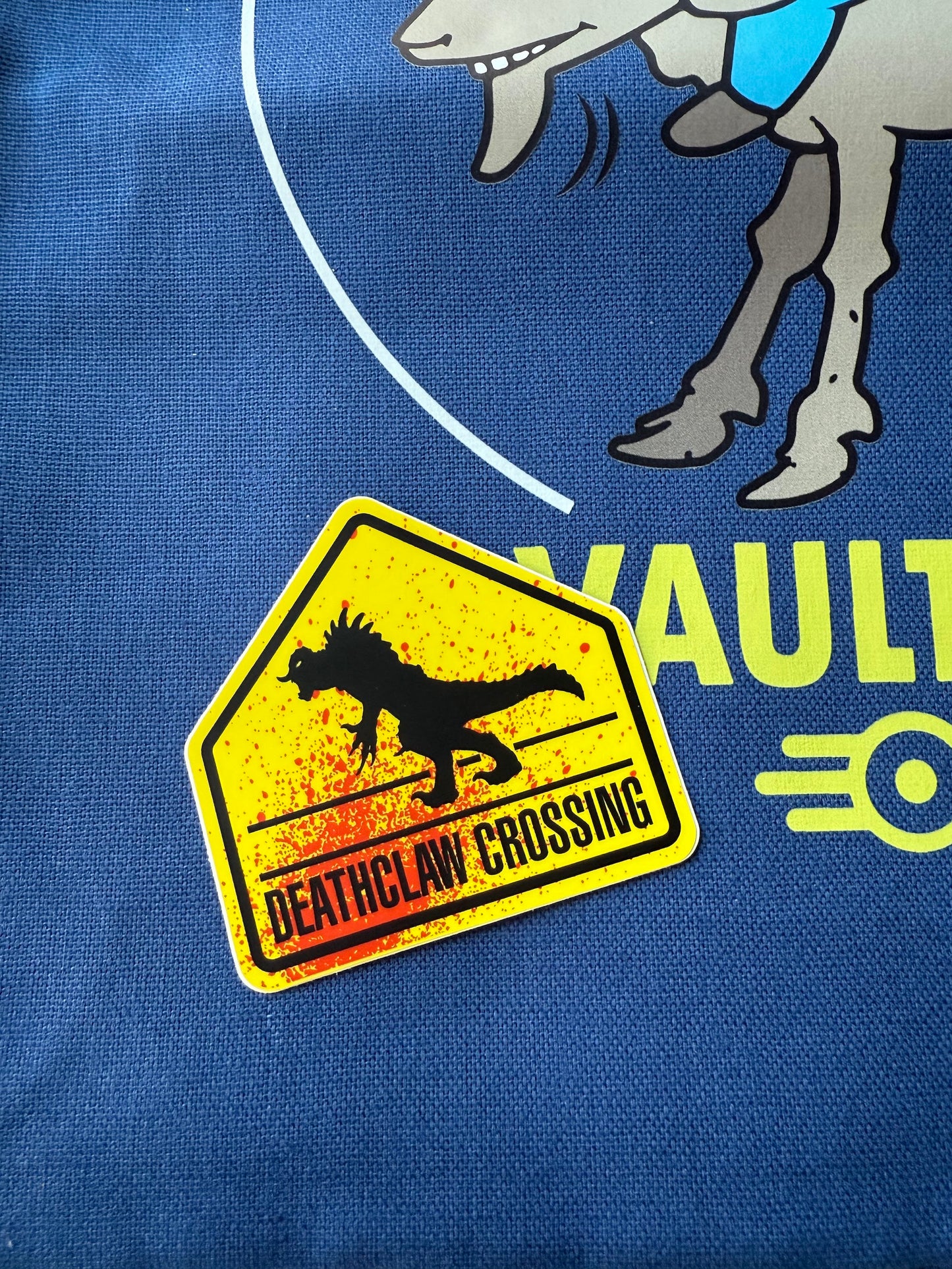 Deathclaw Crossing (Dirty) — 3" Matte Vinyl Sticker