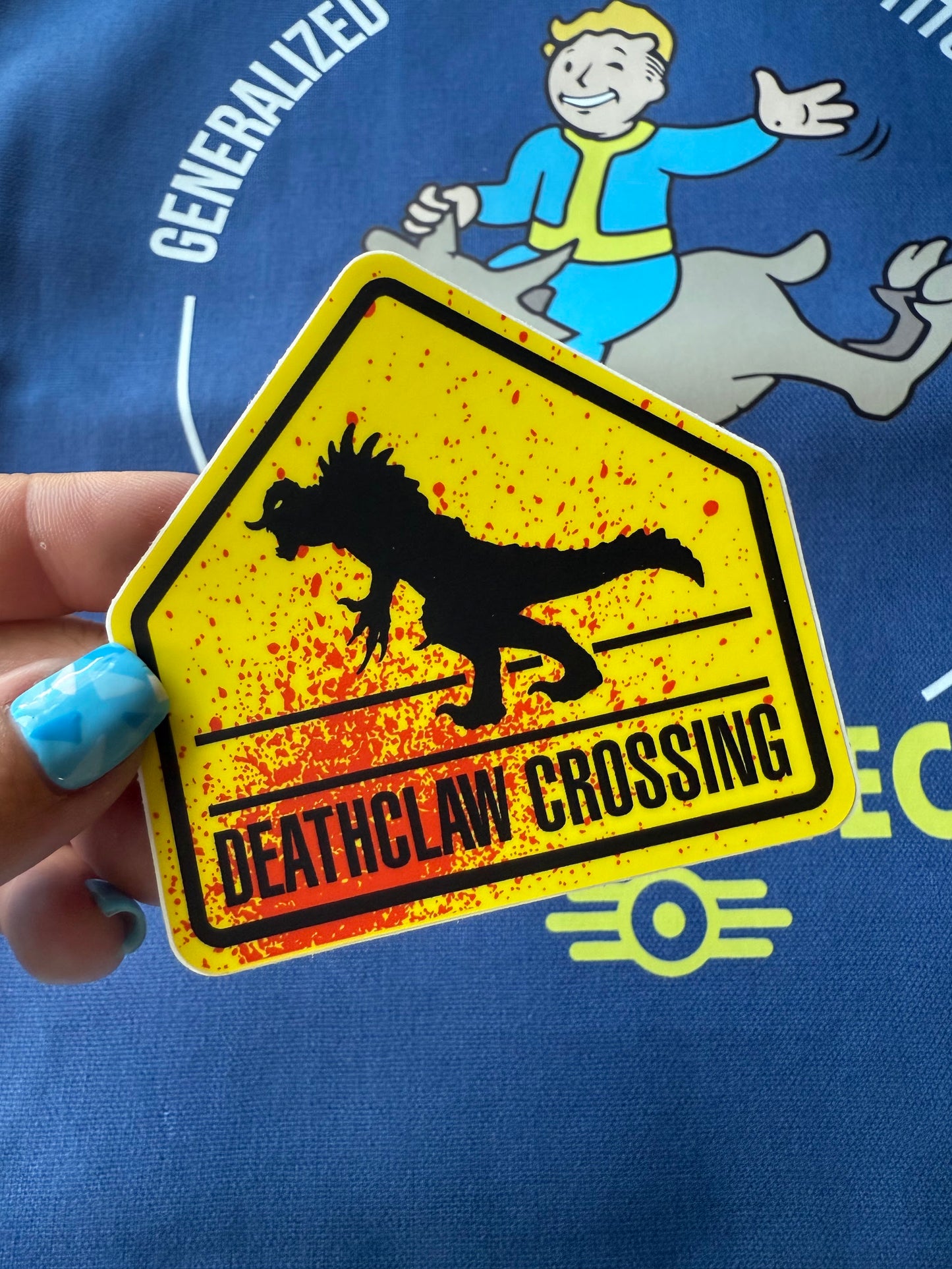 Deathclaw Crossing (Dirty) — 3" Matte Vinyl Sticker