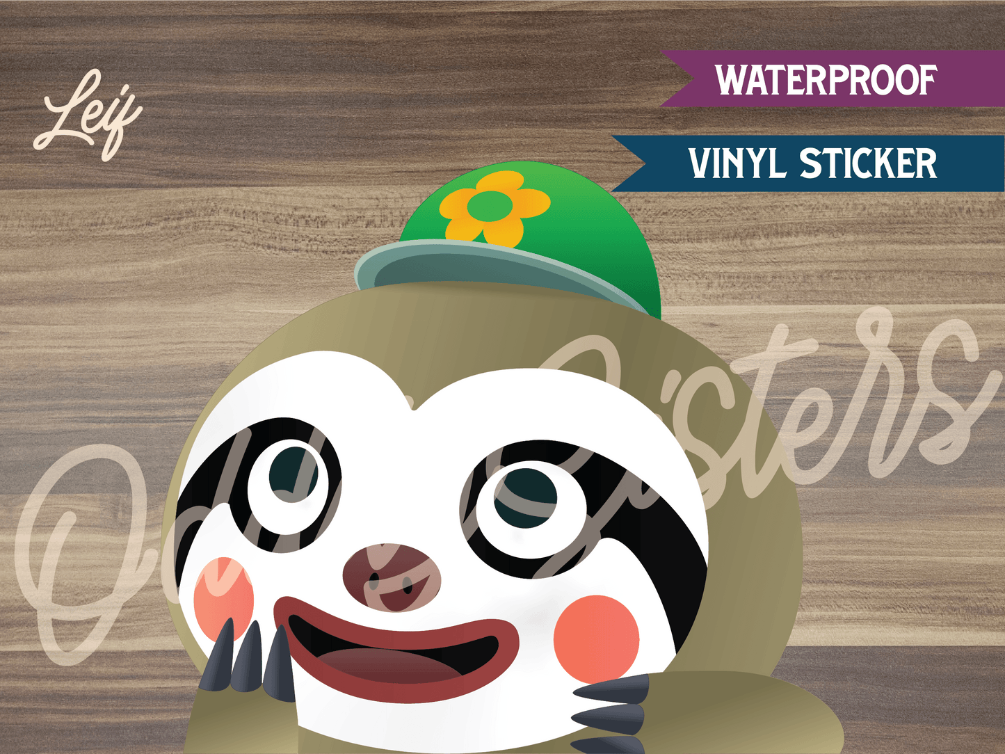 Leif ACNH Peeker Sticker Decal