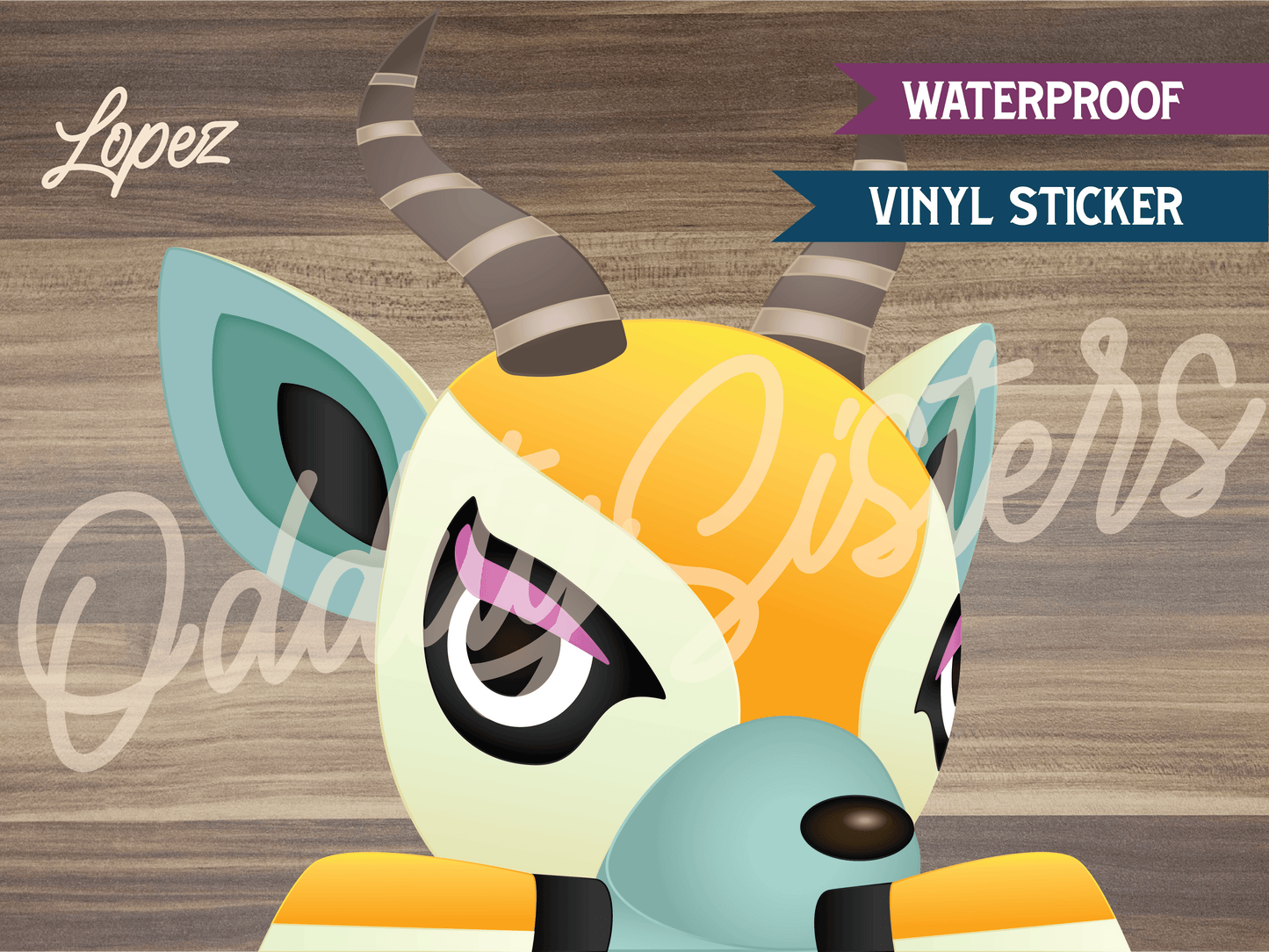 Lopez ACNH Peeker Sticker Decal