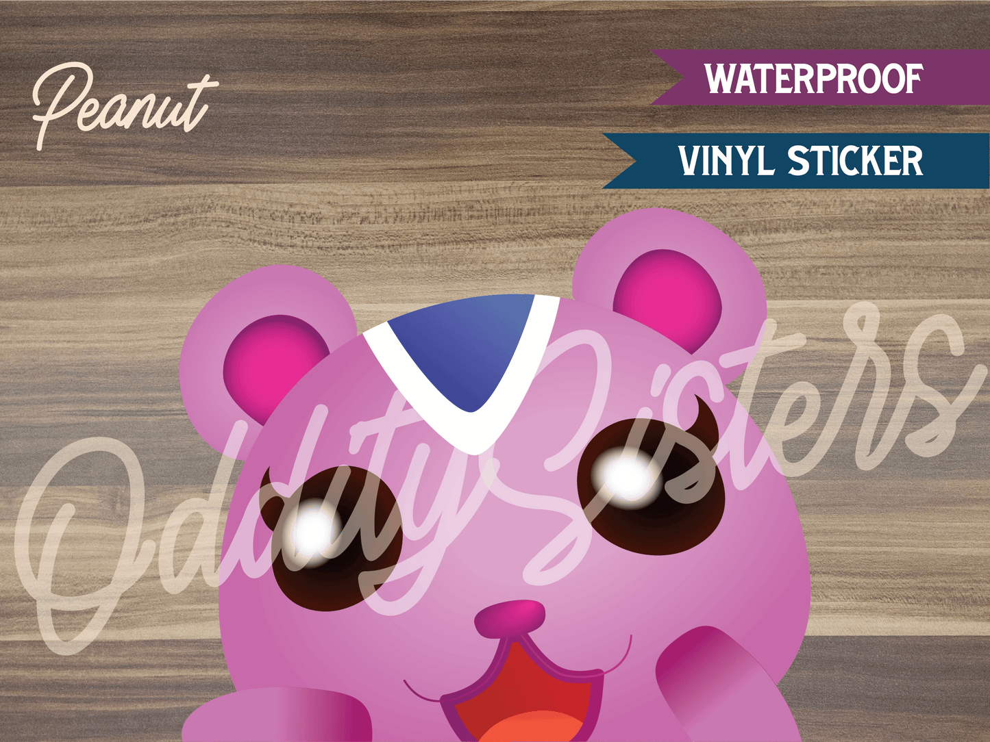 Peanut ACNH Peeker Sticker Decal