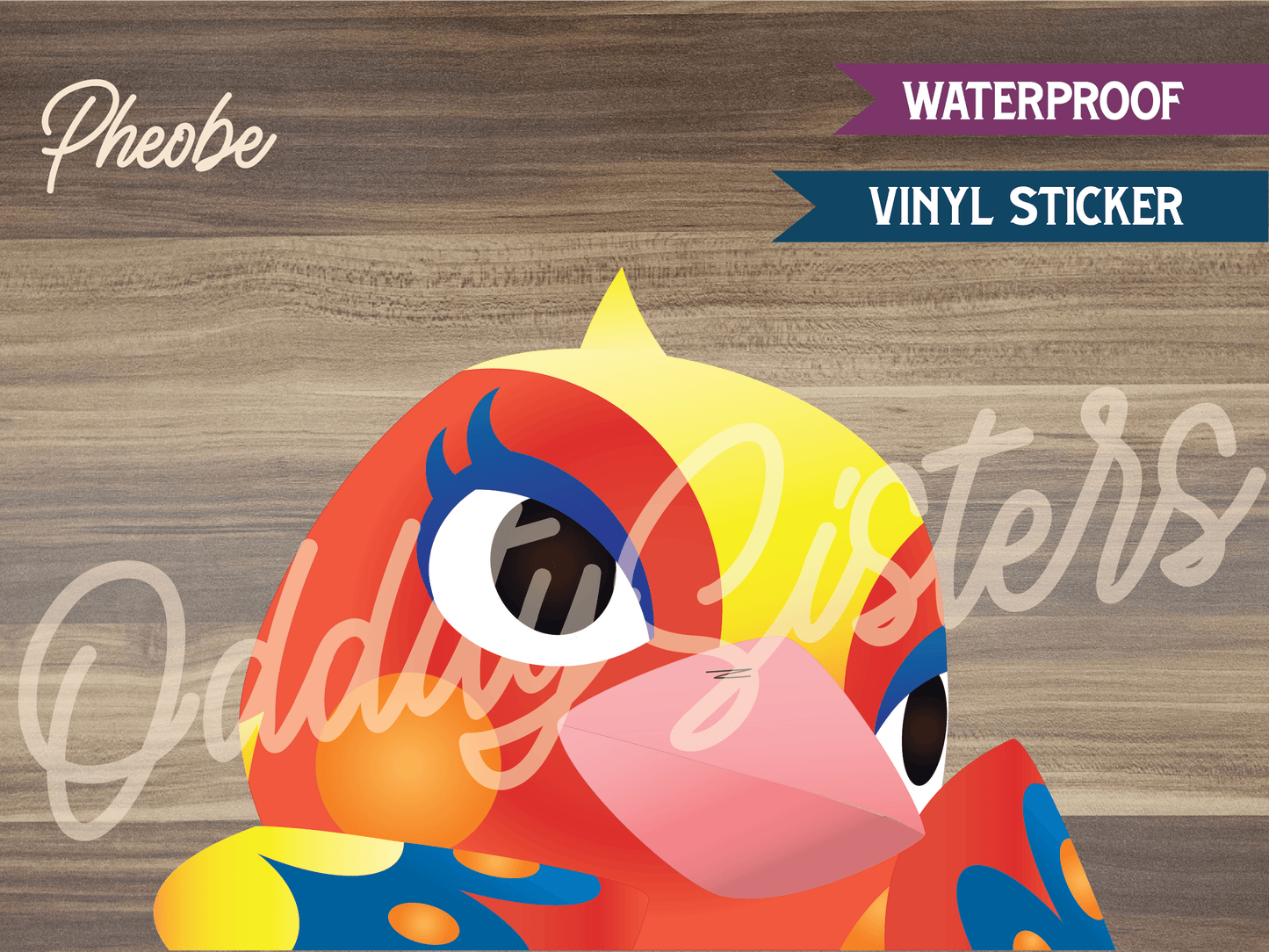Pheobe ACNH Peeker Sticker Decal