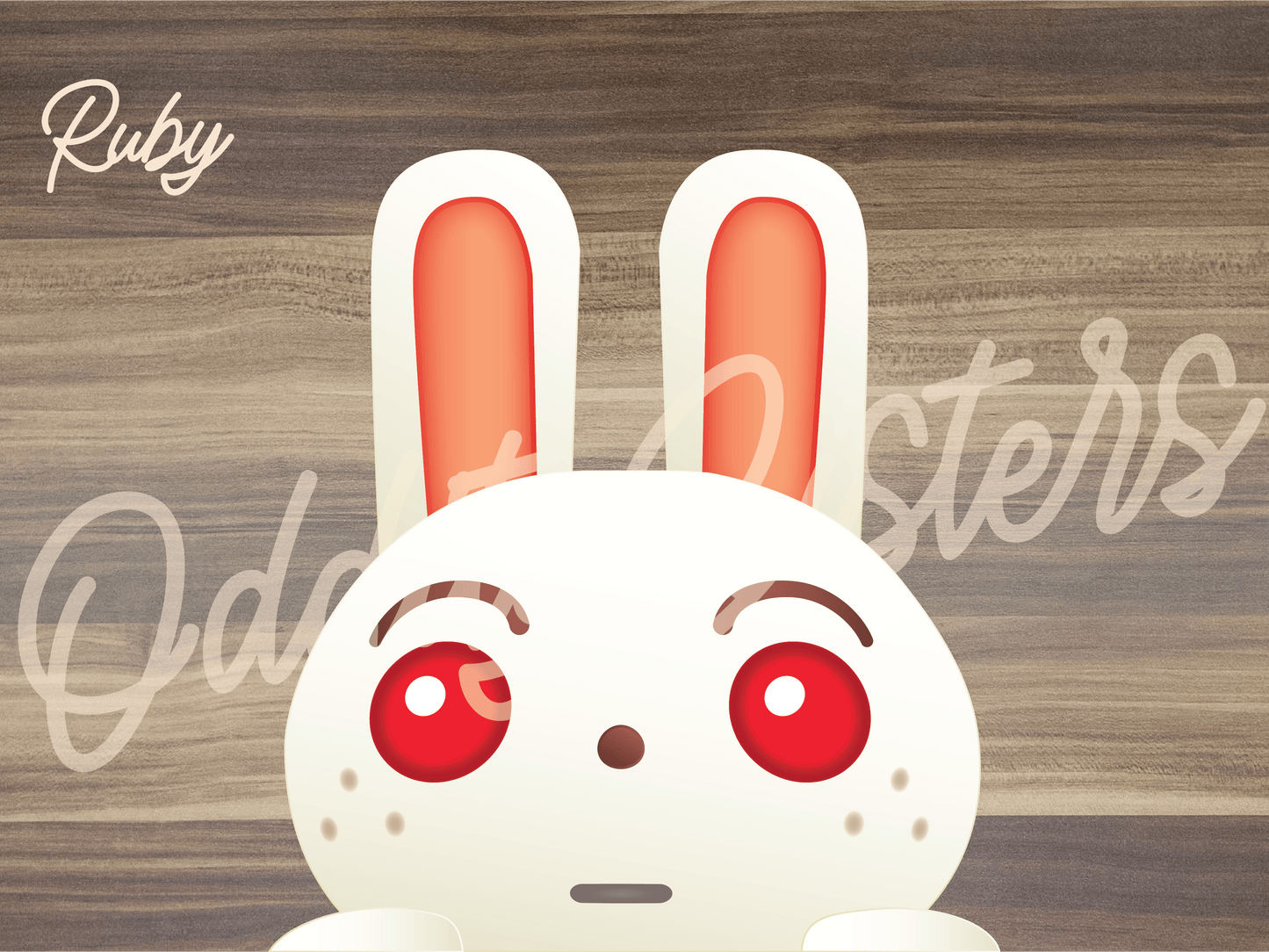 Ruby ACNH Peeker Sticker Decal