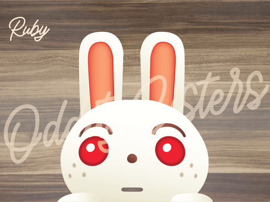 Ruby ACNH Peeker Sticker Decal