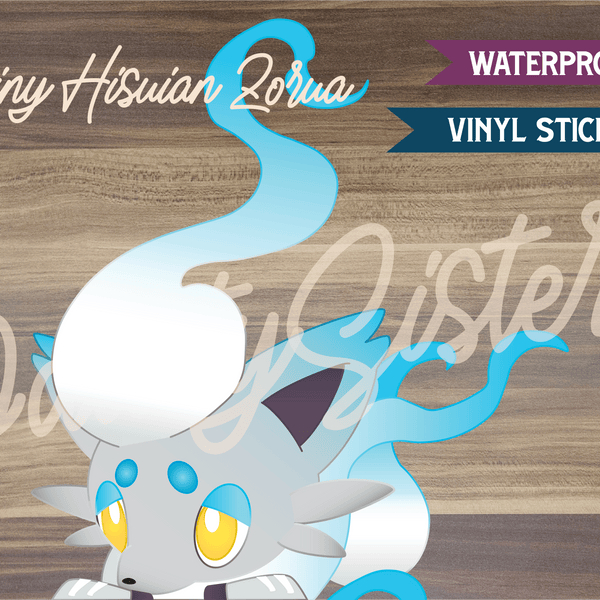 Shiny Hisuian Zorua Pokemon Peeker Sticker Decal