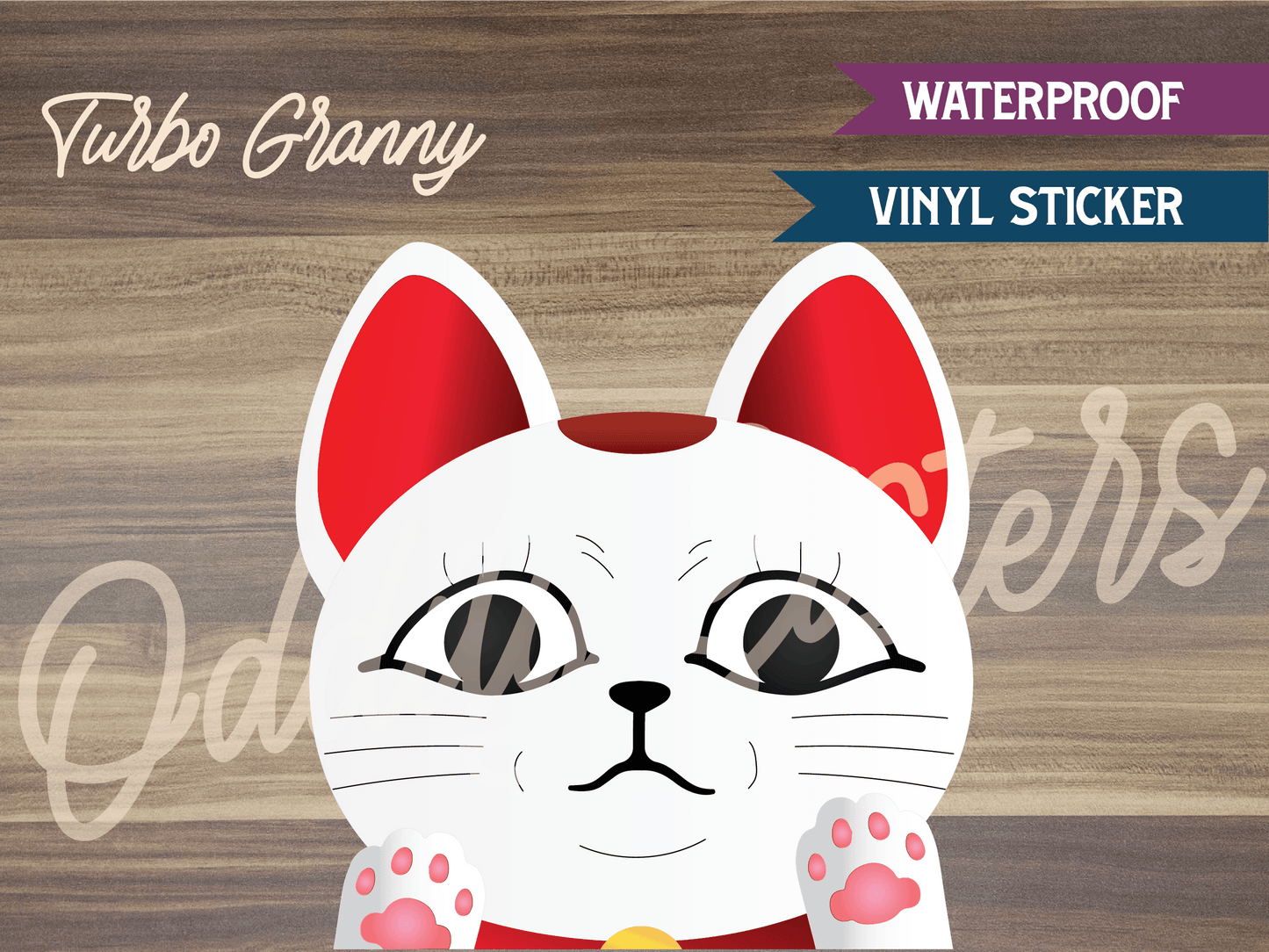 Turbo Granny Peeker Sticker Decal
