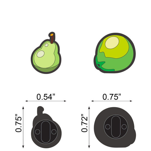 Fruit Island Enamel Pins – Set of 6