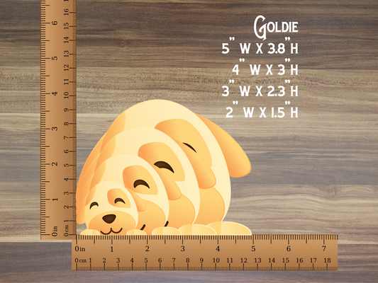 a drawing of a dog laying on top of a ruler