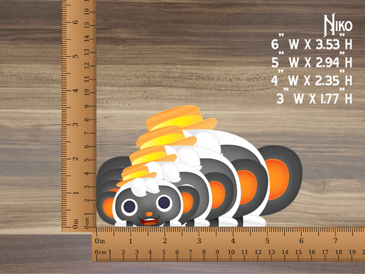 a ruler with a picture of a caterpillar on it