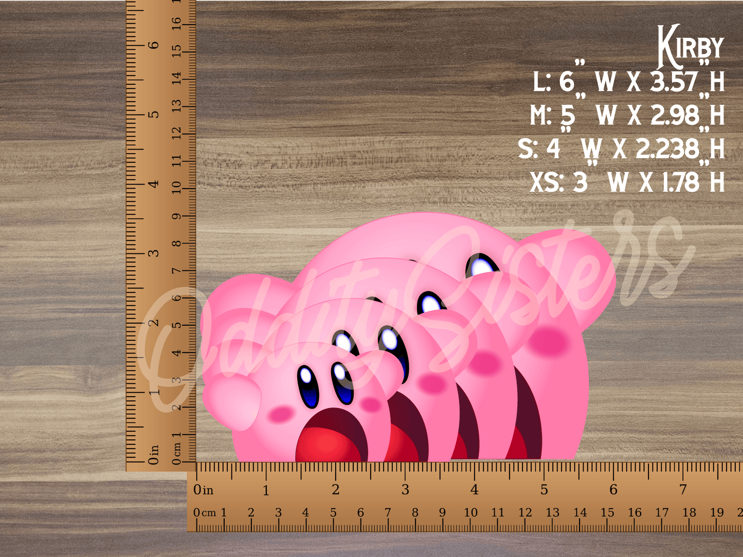 a ruler with a picture of a pink pig on it