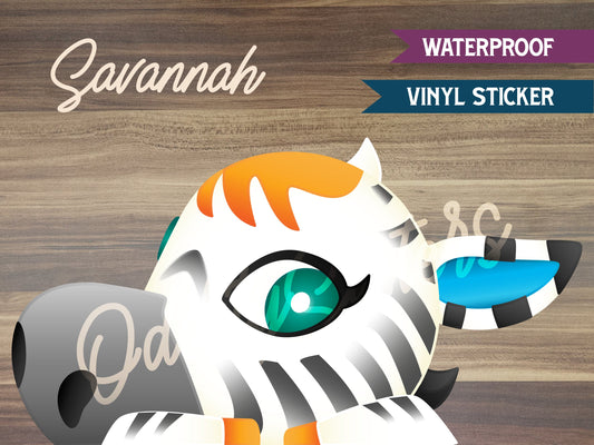 Savannah ACNH Peeker Sticker Decal