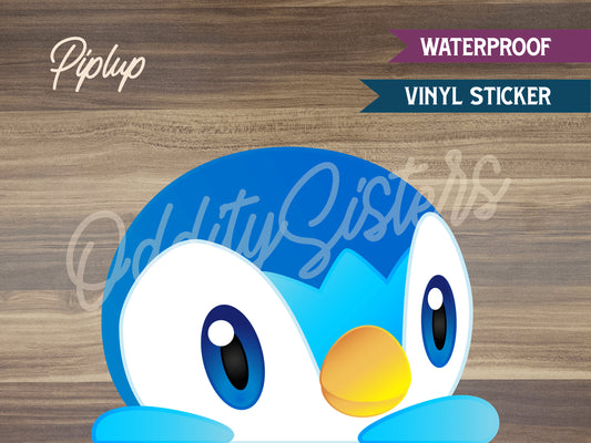 Piplup Pokemon Peeker Sticker Decal