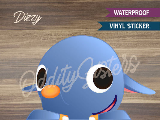 Dizzy ACNH Peeker Sticker Decal