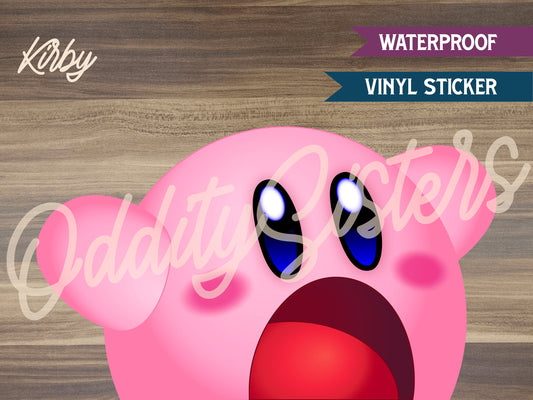 Kirby Peeker Sticker Decal